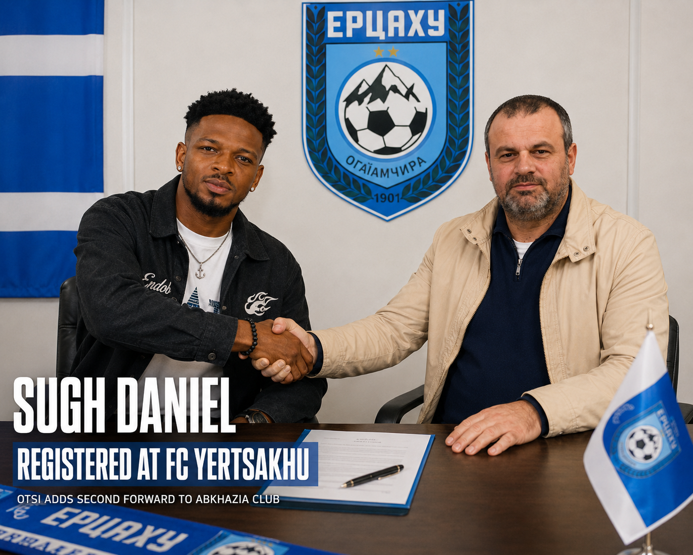 Sugh Daniel Registered at FC Yertsakhu: OTSI Adds Second Forward to Abkhazia Club